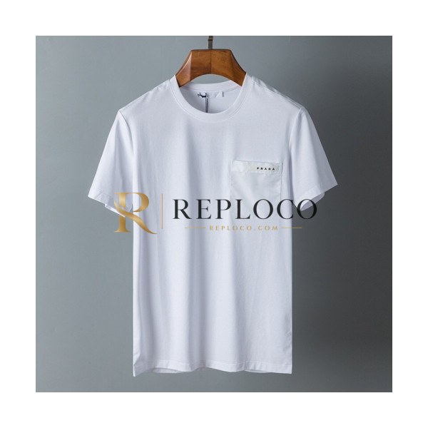 ✨Prada Mens Basic Logo Short Sleeved Tshirts White - 프라다 2021 남성 베이직 로고 폴로 반팔티 Pra02277x Size(m - 3xl) 화이트
