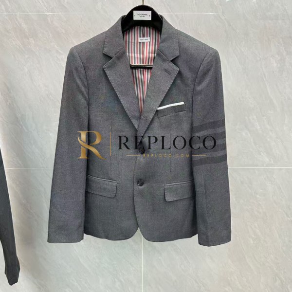 ✨Thom Browne 2025 Mens Casual Cotton Suit Jackets - 톰브라운 2025 남성 캐쥬얼 코튼 슈트 자켓 Thom01098x.Size(m - 3xl).그레이