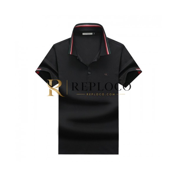 ✨[매장판]Gucci 2020 Mens Logo Cotton Short Sleeved Polo Tshirts - 구찌 2020 남성 로고 코튼 폴로 반팔티 Guc02376x.Size(m - 3xl).블랙