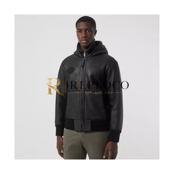 ✨Burberry Mens Casual Leather Jackets Black - 버버리 2021 남성 캐쥬얼 가죽 자켓 Bur04238x Size(m - 3xl) 블랙