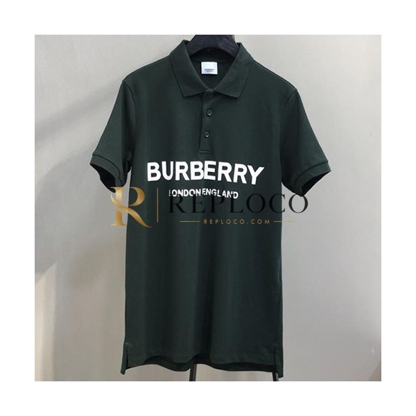 ✨Burberry 2019 Mens Logo Polo Cotton Short Sleeved Tshirt - 버버리 남성 로고 폴로 코튼 반팔티 Burpt0002.Size(s- xl).그린