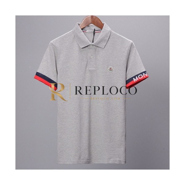 ✨[매장판]Moncler 2020 Mens Logo Cotton Short Sleeved Polo Tshirts - 몽클레어 2020 남성 로고 코튼 폴로 반팔티 Moc01503x.Size(s - 2xl).그레이
