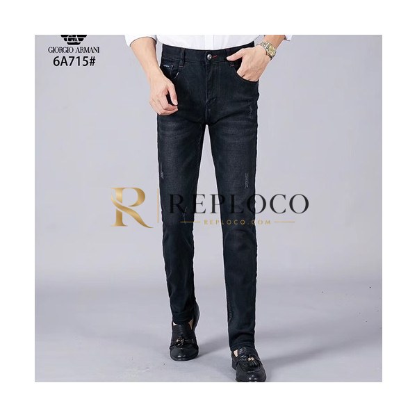 ✨Armani 2019 Mens Graffity Denim Pants - 알마니 남성 그래피티 데님 팬츠 ARMPT0012.Size(29-42).블랙