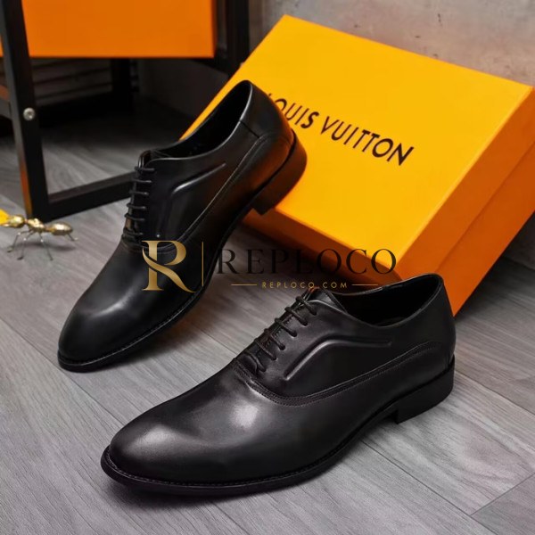 ✨Louis Vuitton 2024 Mens Leather Oxford Shoes,LOUS1081 - 루이비통 2024 남성용 레더 옥스퍼드 슈즈,Size(240-275),블랙