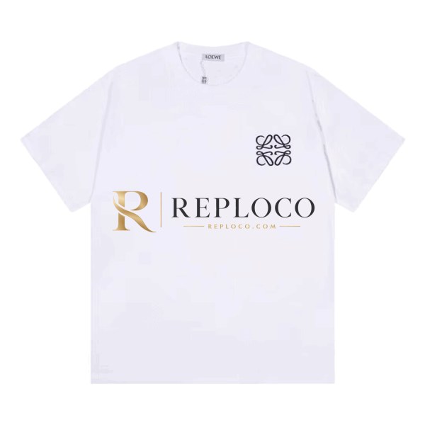 ✨Loewe Unisex Smile Short Sleeved Tshirts White - 로에베 남/녀 폴로 반팔티 Loe0540x Size(s - xl) 화이트
