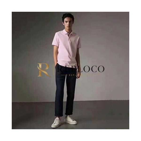 ✨Burberry 2018 Mens Polo Cotton Short Sleeved Tshirt - 버버리 남성 폴로 고튼 반팔티 Bur0475x.Size(m - 3xl).핑크