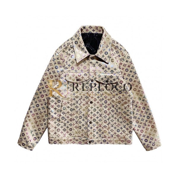 ✨Louis vuitton 2019 Mens Logo Casual Leather Jacket - 루이비통 2019 남성 로고 캐쥬얼 가죽 자켓 Lou01288x.Size(s - xl).베이지