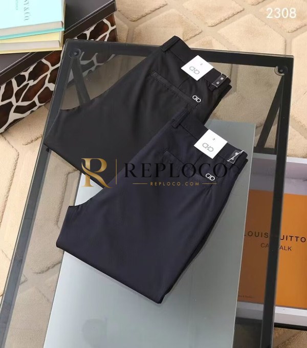 ✨[페라가모]Ferragamo 2022 Mens Basic Business Cotton Pants - 페라가모 2022 남성 베이직 비지니스 코튼 팬츠 Fer0305x.Size(29 - 40).블랙/네이비
