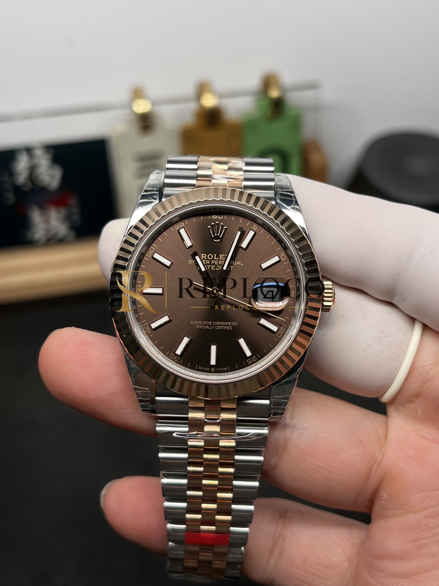 VS 공장 롤렉스 데이트저스트 41mm 126331 초콜릿 다이얼 투톤 에버로즈 골드 1:1 슈퍼클론 DD3235 무브먼트