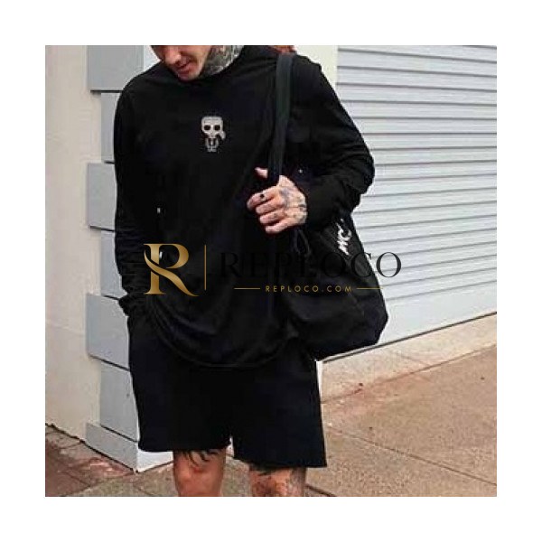 ✨Fendi Mens Logo Crew-neck Cotton Tshirts Black - 펜디 2021 남성 몬스터 크루넥 코튼 긴팔티 Fen01050x Size(m - 2xl) 블랙