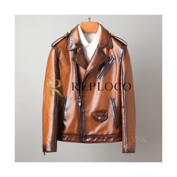 ✨[구찌]Gucci 2020 Mens Classic Leather Jackets - 구찌 2020 남성 클래식 캐쥬얼 가죽 자켓 Guc03190x.Size(m - 3xl).브라운