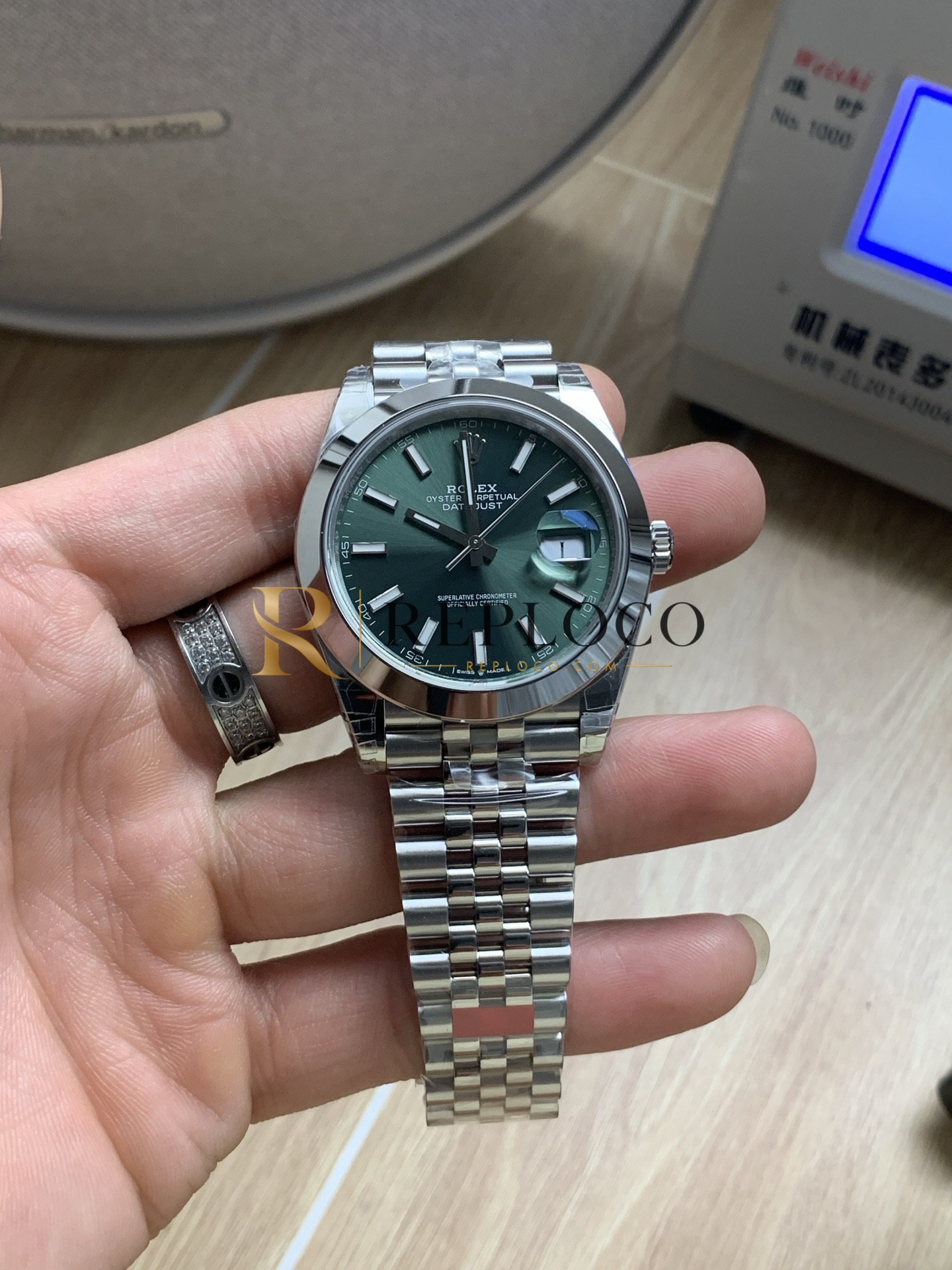 VS 공장 롤렉스 데이트저스트 41mm 126300 민트 그린 선버스트 다이얼 스무스 베젤 쥬빌리 브레이슬릿 1:1 슈퍼클론 DD3235 무브먼트