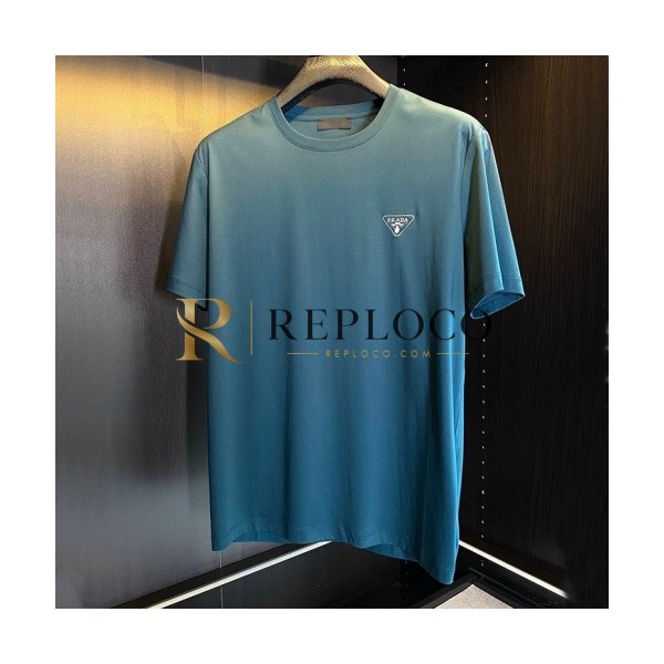 ✨Prada Mens Basic Logo Short Sleeved Tshirts Blue - 프라다 2021 남성 베이직 로고 폴로 반팔티 Pra02249x Size(m - 3xl) 블루