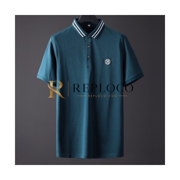✨Hermes 2020 Mens Silket Short Sleeved Polo Tshirts - 에르메스 2020 남성 실켓 폴로 반팔티 Her0474x.Size(m - 3xl).블루