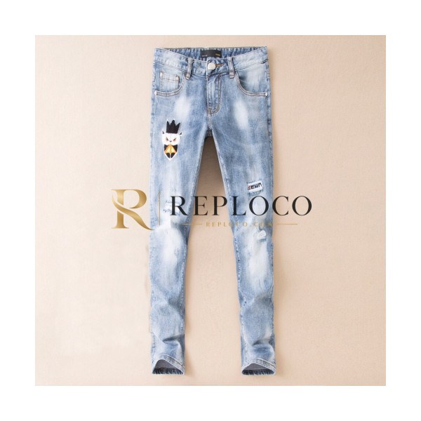 ✨Fendi 2019 Mens Patch Logo Slim Fit Denim Pants - 펜디 남성 패치로고 슬림핏 데님 팬츠 Fen0203x.Size(28 - 38).블루