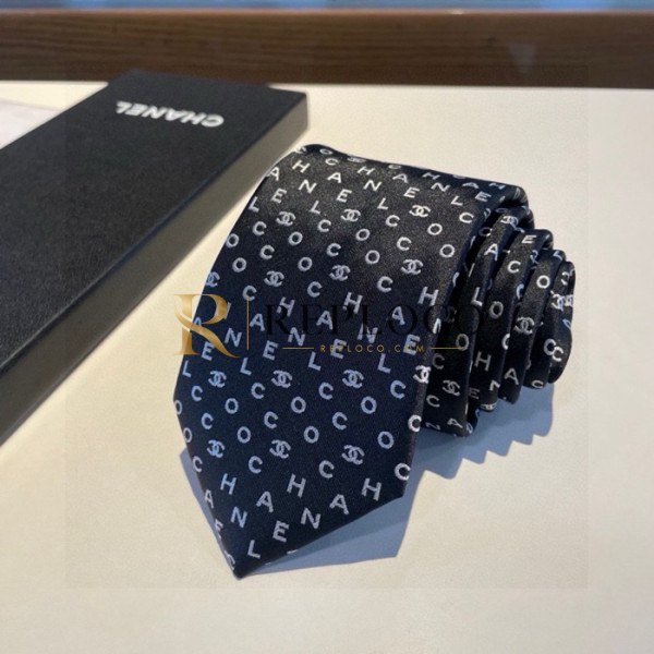 ✨CHANEL MENS NECKTIE BLACK - 샤넬 남성용 넥타이 블랙 CHAN0001