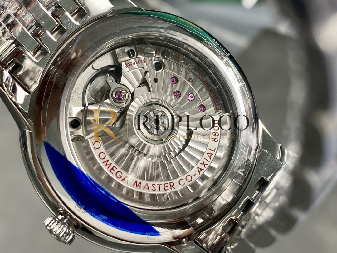VS 공장 오메가 드빌 프레스티지 40mm 파인 그린 다이얼 스테인리스 스틸 브레이슬릿 (434.10.40.20.10.001) 1:1 슈퍼클론 단동 DD8800 무브먼트 탑재 - 이미지 8