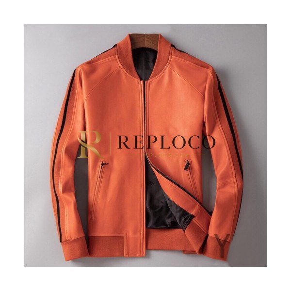 ✨Armani 2019 Mens Business Leather Jacket - 알마니 2019 남성 비지니스 양면 가죽 자켓 Arm0405x.Size(l - 4xl).오렌지