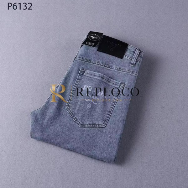 ✨[프라다]Prada 2023 Mens Casual Classic Denim Jeans - 프라다 2023 남성 캐쥬얼 클래식 청바지 PRA02469x.Size(29 - 40).블루