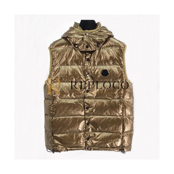✨[몽클레어]Moncler 2020 Mens Patch Logo Modern Duck Down Padding Vest - 몽클레어 2020 남성 패치 로고 모던 덕다운 패딩 조끼 Moc01428x.Size(s - xl).골드