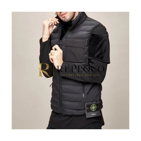 ✨[커스텀급]Stone Island 2019 Mens Casual Goose Down Padding Vest - 스톤아일랜드 2019 남성 캐쥬얼 구스다운 패딩 조끼 Sto0103x.Size(m - 2xl).블랙
