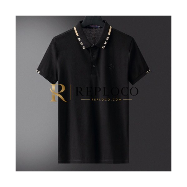 ✨[루이비통]Louis vuitton 2020 Mens Logo Short Sleeved Polo Tshirts - 루이비통 2020 남성 로고 폴로 반팔티 Lou02080x.Size(m - 3xl).블랙