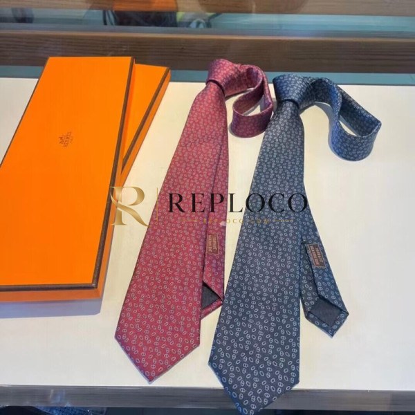 ✨Hermes MENS NECKTIE NAVY - 에르메스 남성용 넥타이 HE0004 와인/네이비