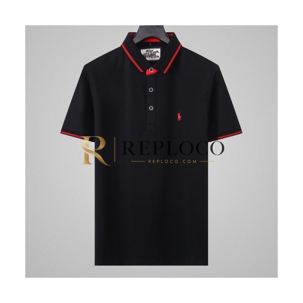 ✨[폴로]Polo 2020 Mens Logo Silket Polo Short Sleeved Tshirs - 폴로 2020 남성 로고 실켓 폴로 반팔티 Pol0040x.Size(l - 4xl).블랙