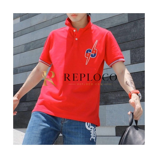 ✨[매장판]Gucci 2020 Mens Logo Cotton Short Sleeved Polo Tshirts - 구찌 2020 남성 로고 코튼 폴로 반팔티 Guc02818x.Size(m - 2xl).레드