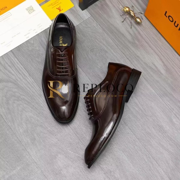 ✨Louis Vuitton 2024 Mens Leather Oxford Shoes,LOUS1083 - 루이비통 2024 남성용 레더 옥스퍼드 슈즈,Size(240-275),와인