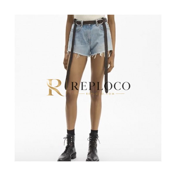 ✨[알렉산더왕]Alexander wang 2020 Womens Modern Denim Short Trousers - 알렉산더왕 2020 여성 모던 데님 반바지 Ale0106x.Size(25 - 28).블루