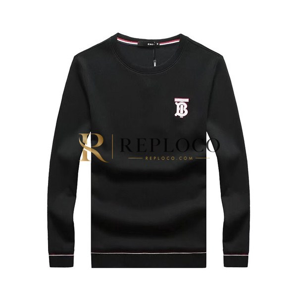 ✨Burberry 2019 Mens Silket T-shirt - 버버리 2019 남성 실켓 긴팔티셔츠 BURTS0270,Size(M- 3XL),블랙/화이트