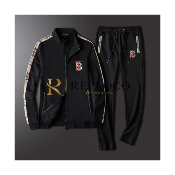 ✨[버버리]Burberry 2020 Mens Logo Casual Silket Training Clothes&Pants - 버버리 2020 남성 로고 캐쥬얼 실켓 트레이닝복&팬츠 Bur01993x.Size(m - 4xl).블랙