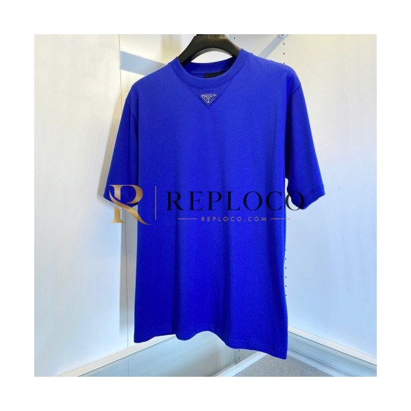 ✨Prada Mens Basic Logo Short Sleeved Tshirts Blue - 프라다 2021 남성 베이직 로고 폴로 반팔티 Pra02324x Size(s - 2xl) 블루