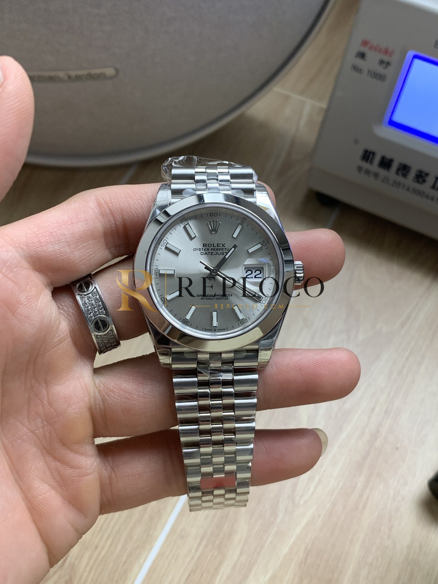 VS 공장 롤렉스 데이트저스트 41mm 126300 실버 선버스트 다이얼 스무스 베젤 쥬빌리 브레이슬릿 1:1 슈퍼클론 DD3235 무브먼트