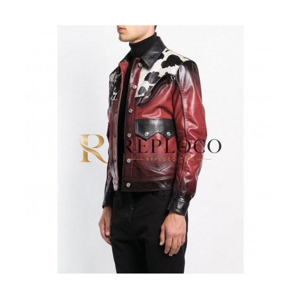 ✨[1:1]Saint Laurent 2020 Mens Casual Flannel Leather Jackets - 입생로랑 2020 남성 캐쥬얼 플란넬 가죽 자켓 Ysl0087x.Size(m - 3xl).레드