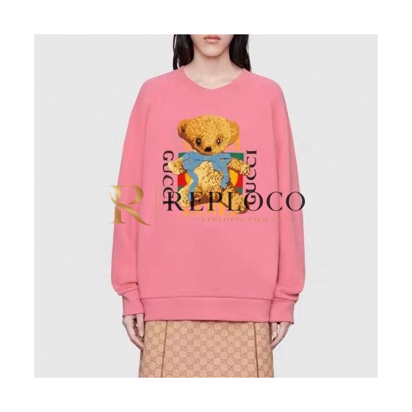 ✨[구찌]Gucci 2020 Mm/Wm Logo Crew-neck Cotton Oversize Tshirts - 구찌 2020 남자 로고 코튼 크루넥 코튼 오버사이즈 긴팔티 Guc02200x.Size(xs - l).핑크