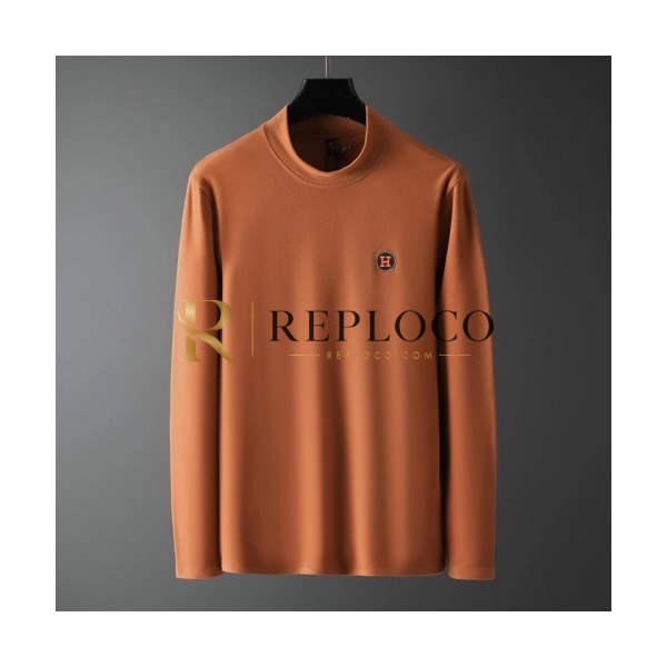 ✨[에르메스]Hermes 2020 Mens Turtle-neck Casual Cotton Tshirts- 에르메스 2020 남성 터틀넥 캐쥬얼 코튼 긴팔티 Her0546x.Size(m - 3xl).오렌지