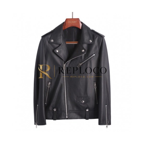 ✨Givenchy 2019 Mens Casual Zip-up Leather Jacket - 지방시 2019 남성 캐쥬얼 집업 레더자켓 Giv0214x.Size(m - 3xl).블랙