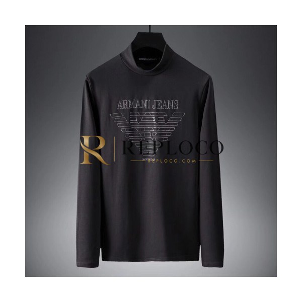 ✨Armani 2019 Mens Logo Cotton Tshirt - 알마니 2019 남성 로고 코튼 긴팔티셔츠 Arm0254x.Size(m - 3xl).2컬러(블랙/버건디)