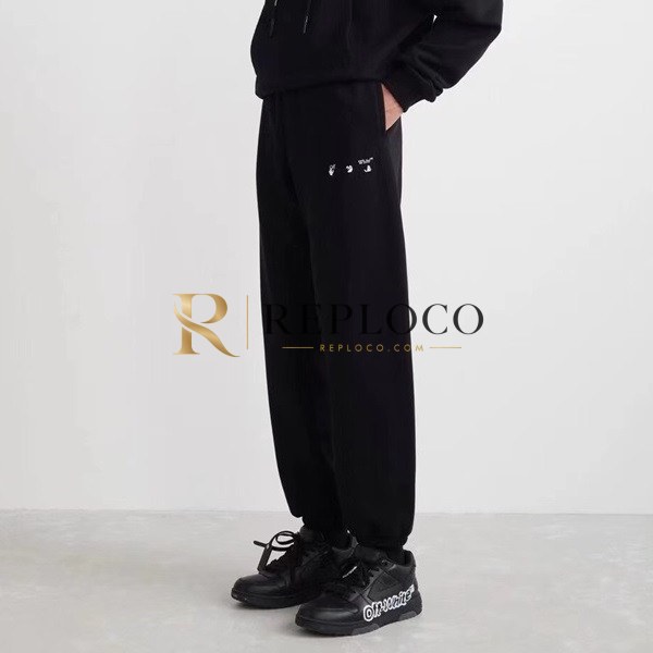 ✨오프화이트 남성 캐쥬얼 블랙 팬츠