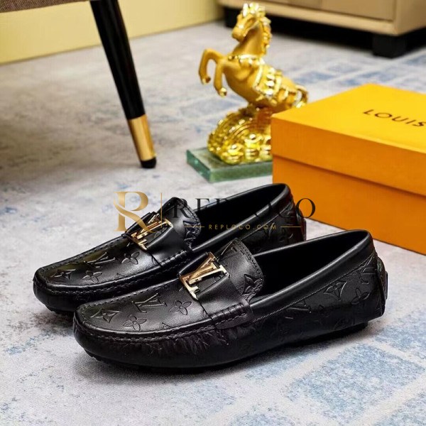 ✨Louis Vuitton 2023 Mens Leather Loafer - 루이비통 2023 남성용 레더 로퍼 LOUS0936,Size(240 - 275).블랙