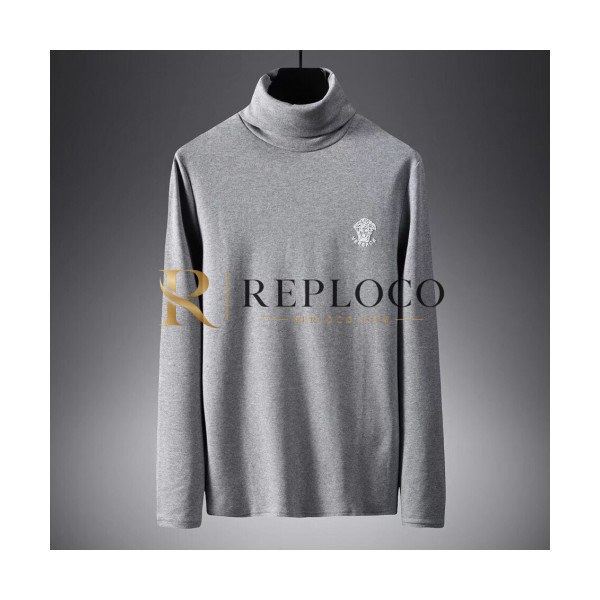 ✨Versace 2019 Mens Cotton Turtle-neck Tshirt - 베르사체 2019 남성 코튼 터틀넥 긴팔티 Ver0279x.Size(m - 3xl).그레이