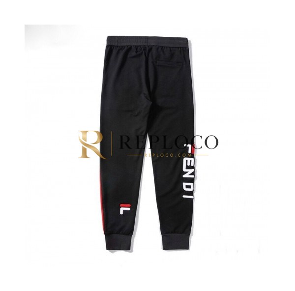 ✨[펜디]Fendi 2020 Mens Casual Initial Logo Casual Training Cotton Pants - 펜디 2020 남성 캐쥬얼 이니셜 로고 캐쥬얼 트레이닝 코튼 팬츠 Fen0669x.Size(m - 2xl).블랙