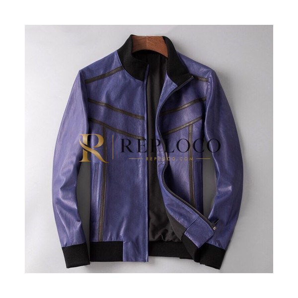✨Armani 2019 Mens Casual Leather Jacket - 알마니 2019 남성 캐쥬얼 가죽 자켓 Arm0400x.Size(l - 4xl).블루
