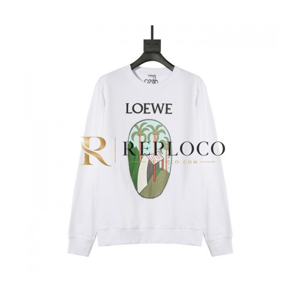 ✨[로에베]Loewe 2020 Mens Logo Crew-neck Cotton Tshirts - 로에베 2020 남성 로고 크루넥 코튼 긴팔티 Loe0341x.Size(xs - l).화이트