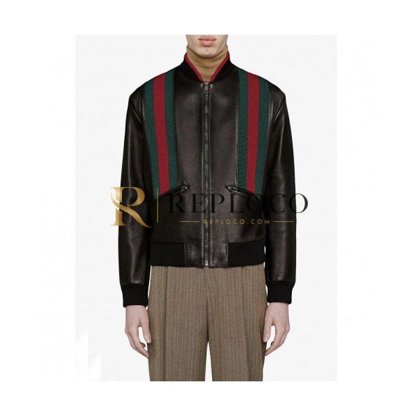 ✨[구찌]Gucci 2020 Mens Classic Leather Jackets - 구찌 2020 남성 클래식 캐쥬얼 가죽 자켓 Guc03083x.Size(m - 3xl).블랙