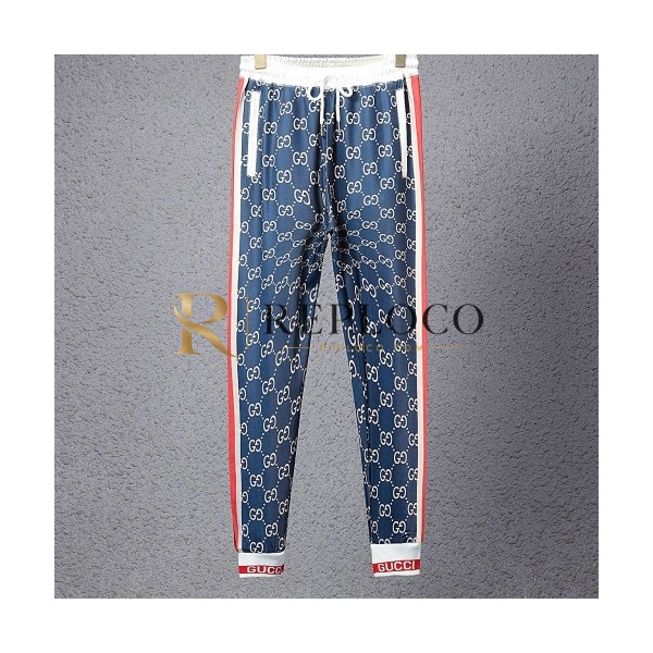 ✨[구찌]Gucci 2020 Mens Casual Logo Training Pants - 구찌 2020 남성 캐쥬얼 로고 트레이닝 팬츠 Guc02234x.Size(m - 3xl).블루