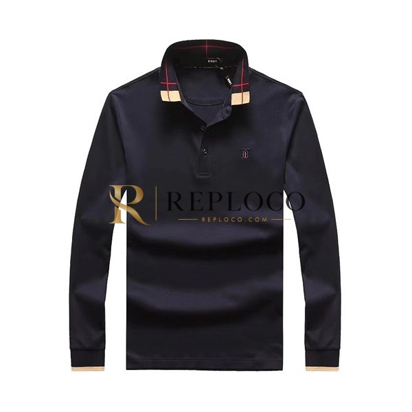 ✨Burberry 2019 Mens Cotton T-shirt - 버버리 남성 코튼 긴팔티셔츠 BURTS0036,Size(M- 3XL).블랙/그린/레드