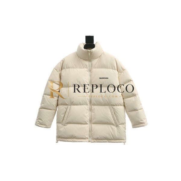 ✨Balenciaga Mm/Wm Logo Duck Down Padding Ivory - 발렌시아가 2021 남/녀 로고 덕다운 패딩 Bal01244x Size(s - l) 아이보리